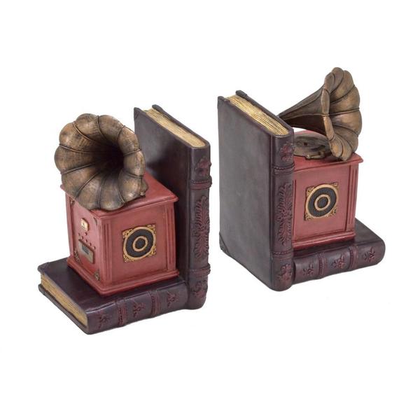 Imagem de Escultura porta livros decor resina gramophone