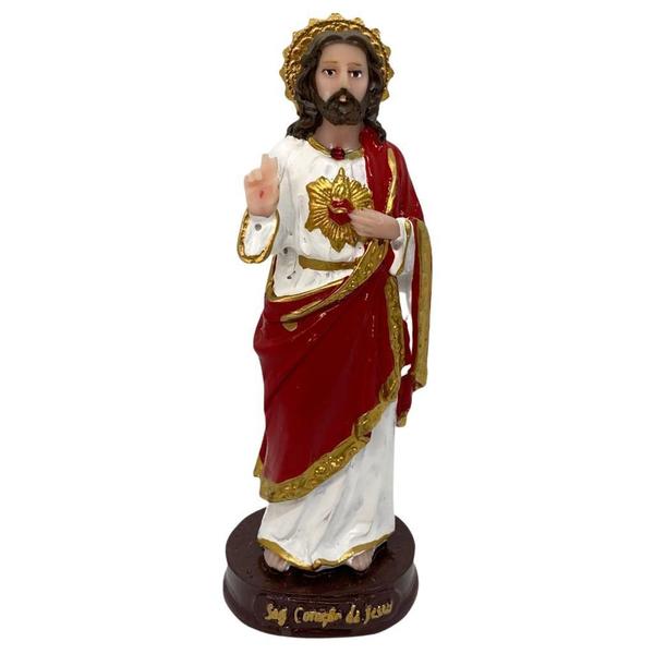 Imagem de Escultura Sagrado Coração De Jesus 15 Cm Em Resina