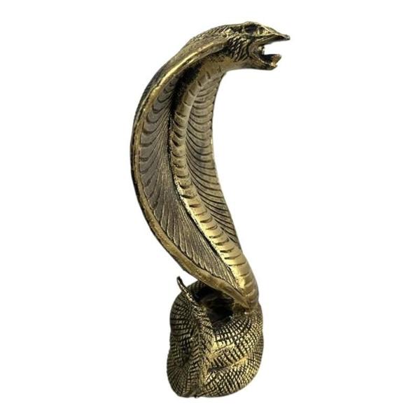 Imagem de Escultura Serpente Naja 20 Cm Em Resina - Escolha A Cor