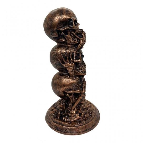 Imagem de Escultura Toten 3 Crânios 12,5Cm Em Resina - Selecione A Cor