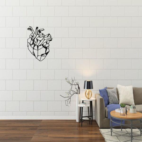 Imagem de Escultura Vazada Coração Artérias Mdf Preto Quadro Decorativo Casa Sala Quarto