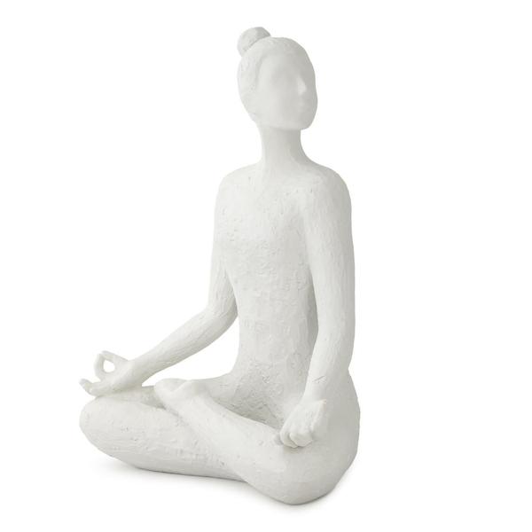 Imagem de ESCULTURA YOGA EM POLIRRESINA OFF WHITE MART 30cm