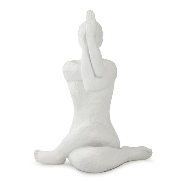 Imagem de ESCULTURA YOGA EM POLIRRESINA OFF WHITE MART 30cm