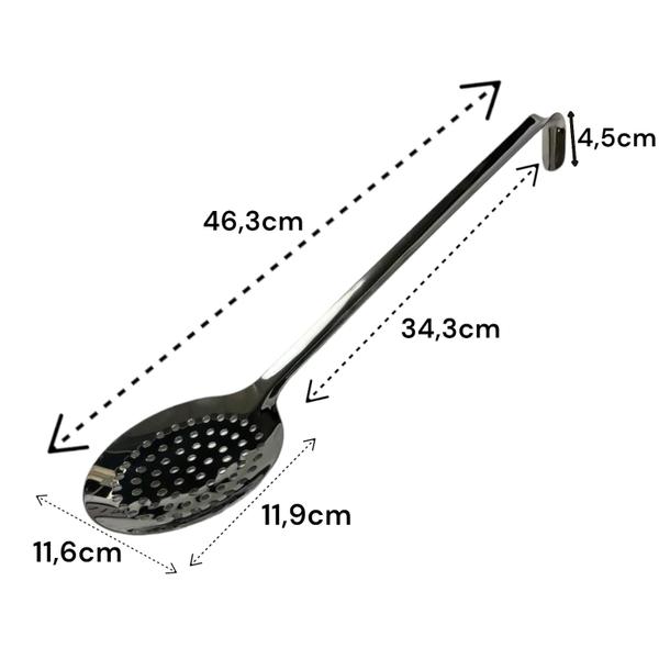 Imagem de Escumadeira fritura inox 46cm ut101-005 espumadeira inox