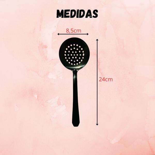 Imagem de Escumadeira para Fritura Inox Victoria Black 