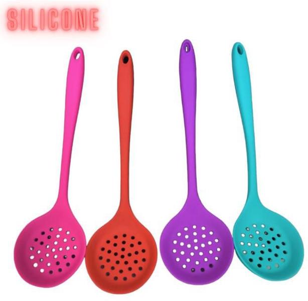 Imagem de Escumadeira Silicone Vasada Resistente 32 Cm Arroz