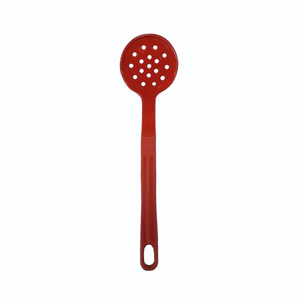 Imagem de Escumadeira Talher Em Nylon Cozinha Utensílio Vermelho 28Cm