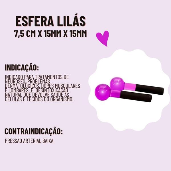 Imagem de Esfera De Cromoterapia Facial Lilás Com Suporte