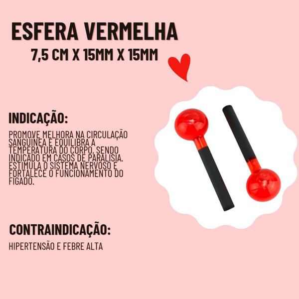 Esfera De Cromoterapia Facial Vermelha Com Suporte - Vctec Imagem de Esfera De Cromoterapia Facial Vermelha Com Suporte