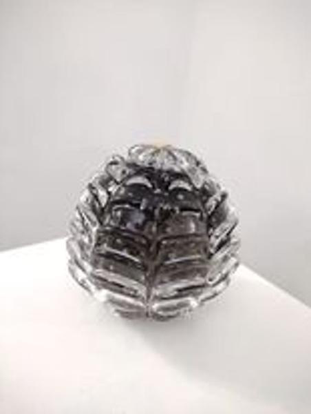 Imagem de Esfera Rigada de Murano Preto Ônix 11 cm