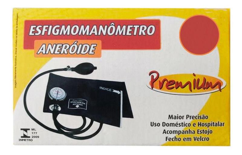 Imagem de Esfigmomanômetro Aneróide Manual  Aparelho De Pressão Premium Azul