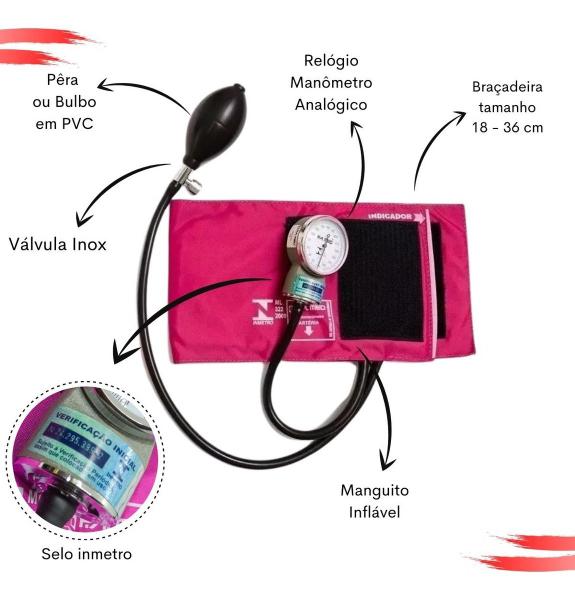 Imagem de Esfigmomanômetro E Estetoscópio Rappaport  - PAMED