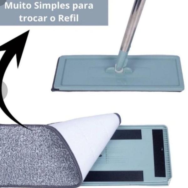 Imagem de Esfregão de Limpeza Completa Mop Balde Flat Lava Seca Limpa