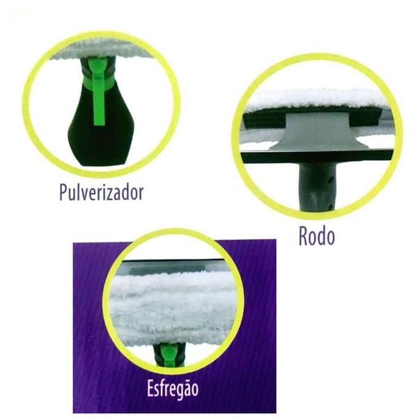 Imagem de Esfregão E Rodo Com Pulverizador 230Ml Limpa Fácil Art House