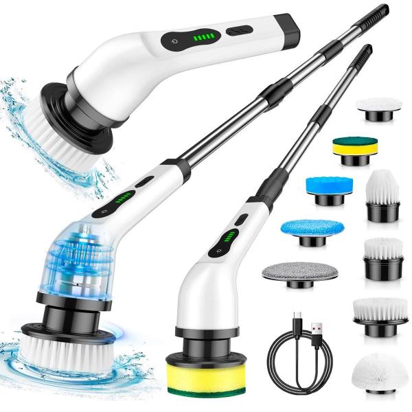 Esfregão Elétrico Giratório Multiuso Recarregável Limpeza - Laurus Imagem de Esfregão Elétrico Giratório Multiuso Recarregável Limpeza