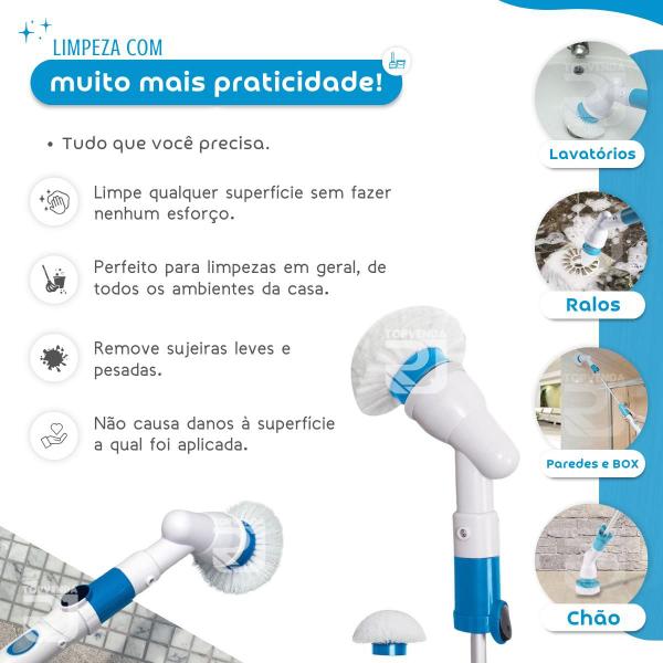 Esfregão Elétrico Limpeza Pesada Banheiro E Cozinhas - Spin Imagem de Esfregão Elétrico Limpeza Pesada Banheiro E Cozinhas