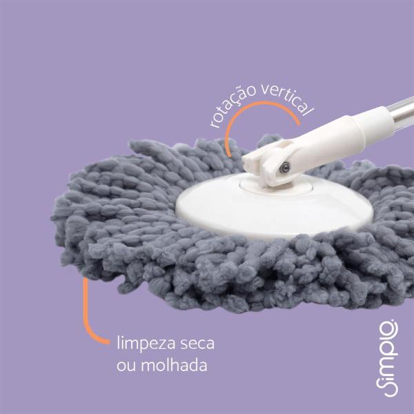 Imagem de Esfregão microfibra para mop giro fit Simplo