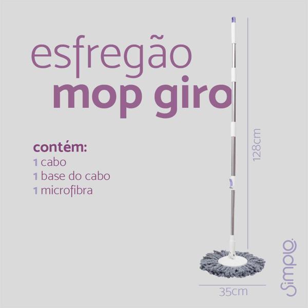 Imagem de Esfregão microfibra para mop giro fit Simplo