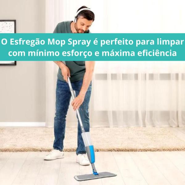 Imagem de Esfregão MOP Com Spray com Reservatório Giratório MOP de limpeza 360º