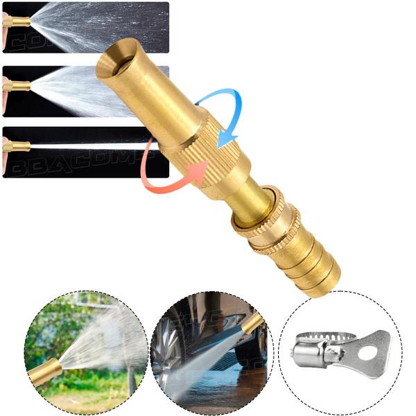 Esguicho Bico Regulavel Jato Alta Pressao Agua Encaixe 1/2 - BBACOMERCIO Imagem de Esguicho Bico Regulavel Jato Alta Pressao Agua Encaixe 1/2