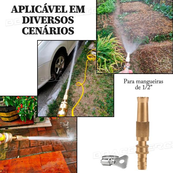 Esguicho Bico Regulavel Jato Alta Pressao Agua Encaixe 1/2 - BBACOMERCIO Imagem de Esguicho Bico Regulavel Jato Alta Pressao Agua Encaixe 1/2