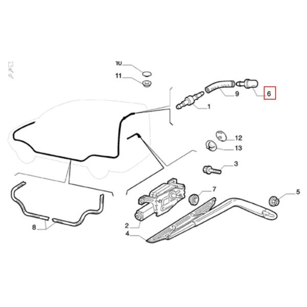 Imagem de Esguicho Brucutu Vidro Traseiro Fiat Palio Uno Doblo Origin