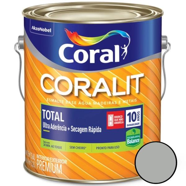 Imagem de Esmalte a Base de Água Coralit Total Zero Brilhante 3,6 Litros - CORAL