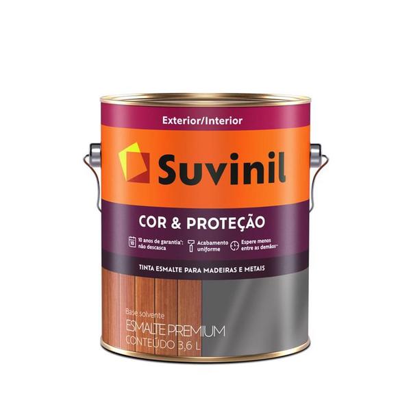 Imagem de Esmalte Cor E Proteção Branco Acetinado Suvinil 3,6l