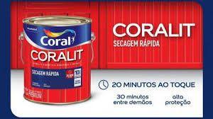 Imagem de Esmalte Coralit Secagem Rápida Brilhante Cinza Escuro 3.0 litros - Coral