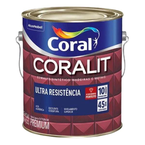 Imagem de Esmalte coralit ultra resistencia brilhante marrom conhaque 3,6 lts