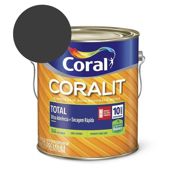 Imagem de Esmalte Premium Brilho Coralit Total Balance Secagem Rapida Preto 3.6l Coral