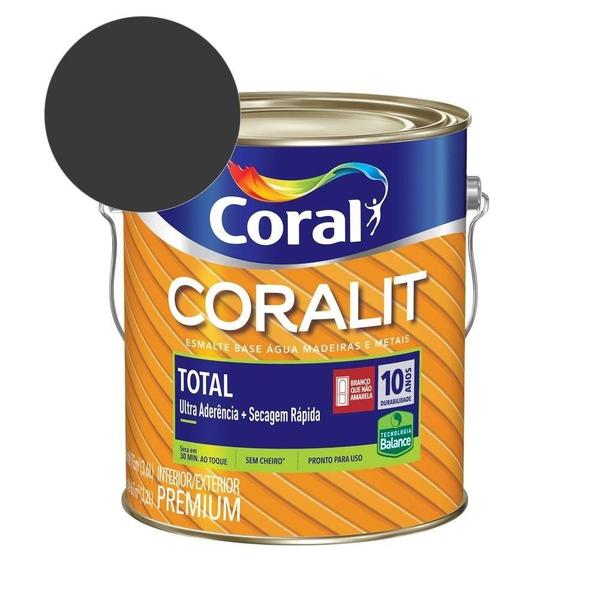 Imagem de Esmalte Premium Brilho Coralit Total Balance Secagem Rapida Preto 3.6l Coral