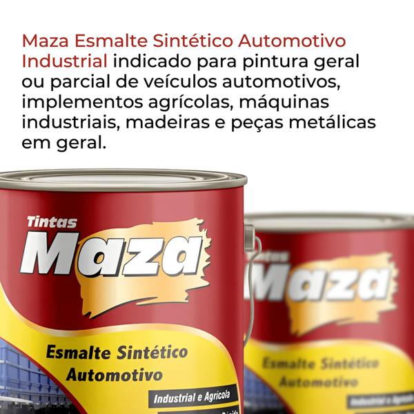 Imagem de Esmalte Sintético Automotivo Industrial Preto Chassis Maza 900ml