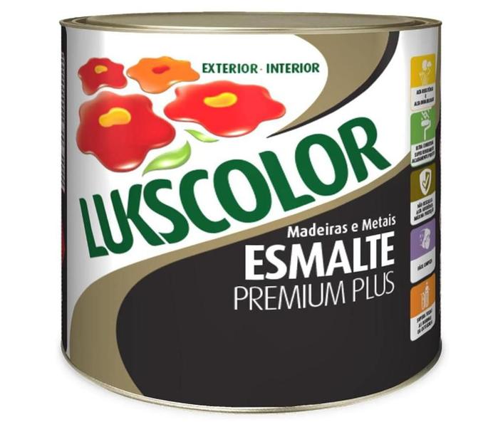 Imagem de Esmalte Sintético Brilhante 225ml Lukscolor Premium Preto