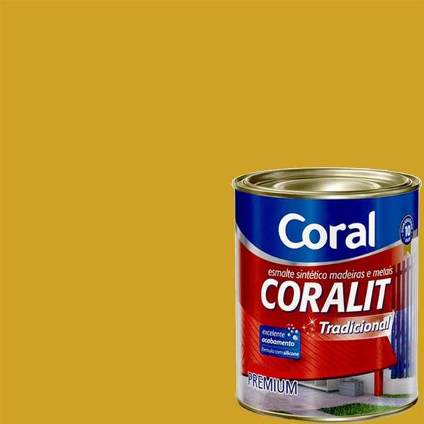 Imagem de Esmalte Sintético Coralit Tradicional Alto Brilho Ouro 3.6 Litros - CORAL