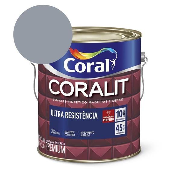 Imagem de Esmalte Sintético Coralit Ultra Resistencia Alto Brilho Alumínio 3.6l Coral