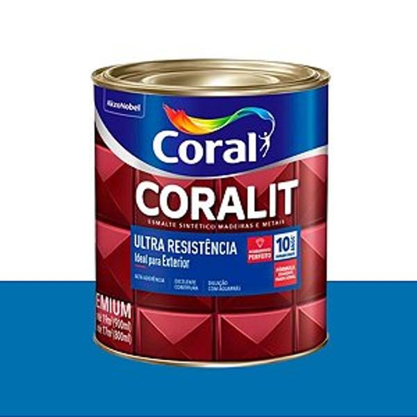 Imagem de Esmalte Sintético Coralit Ultra Resistência cor Azul França Coral Brilhante 0,9L