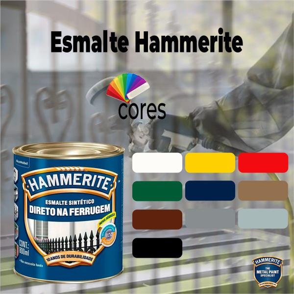 Imagem de Esmalte Sintético Hammerite Direto Na Ferrugem 800ml - Marrom