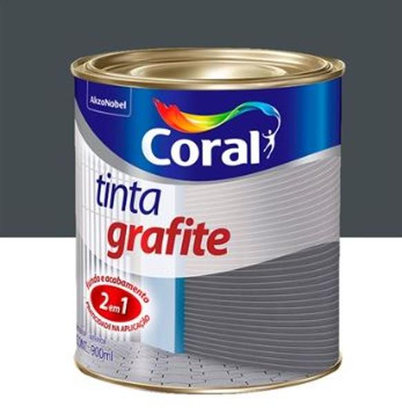 Imagem de Esmalte tinta grafite fosco cinza escuro/Claro 900ml Coral