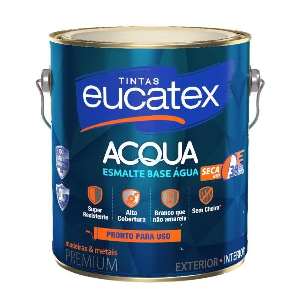 Imagem de Esmalte Vermelho Base Agua Acqua Eucatex 900ml Brilhante