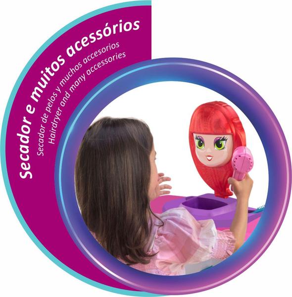 Imagem de Esmalteria infantil mini salao com penteadeira e acessorios - Magic Toys