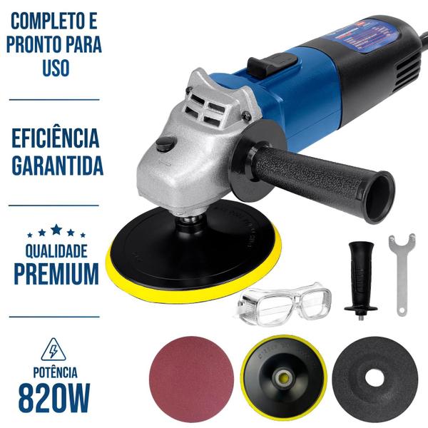 Imagem de Esmerilhadeira Angular 115mm 4 1/2 820w 11000rpm Oferta