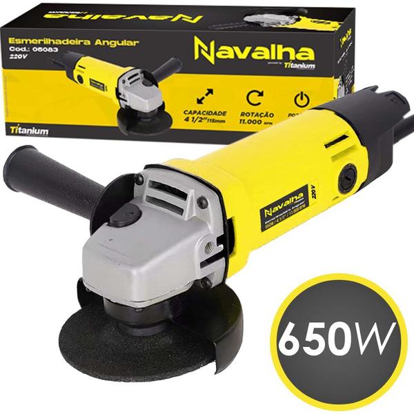 Esmerilhadeira Angular 4 1/2" 650W 11000RPM Titanium Esmerilhadeira Angular 4 1/2" 650W 11000RPM Titanium