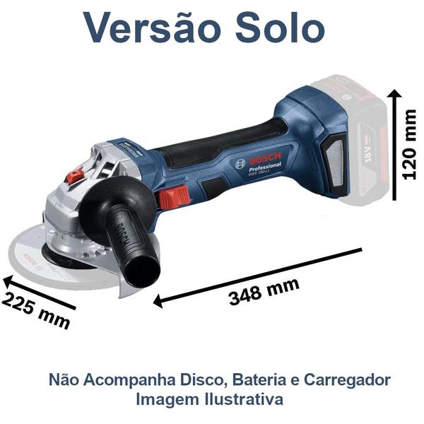 Imagem de Esmerilhadeira Angular Bosch Profissional GWS 180-LI Sem Fio 18v - Sem Bateria - 0 601 9H9 0E0