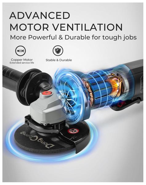 Imagem de Esmerilhadeira angular DongCheng DSM17-115P 9.2A 11800 RPM 115 mm