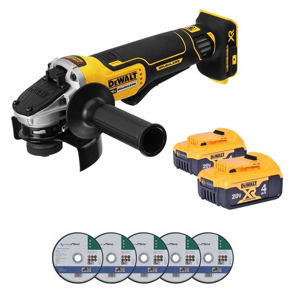 Imagem de Esmerilhadeira Brush 20V DCG413B 4.1/2 Dewalt + Bat e discos