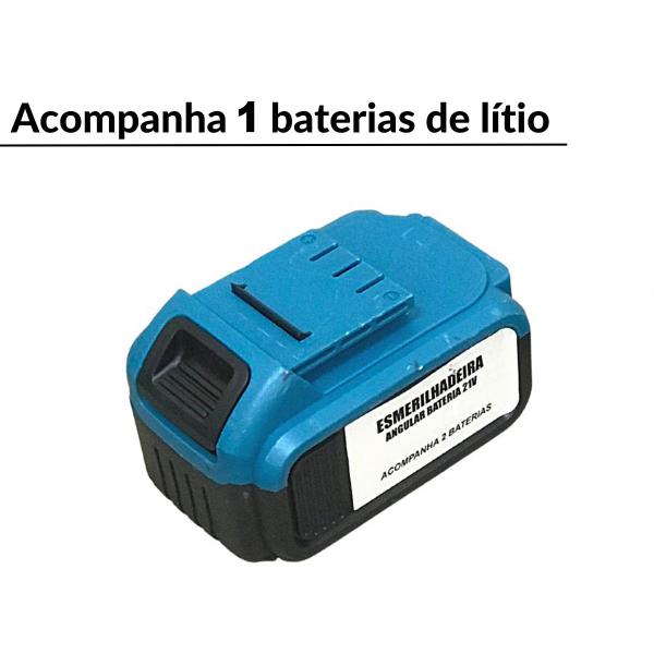 Imagem de Esmerilhadeira Lixadeira Angular Bateria 21V Portátil com Maleta Importway Iweab211b