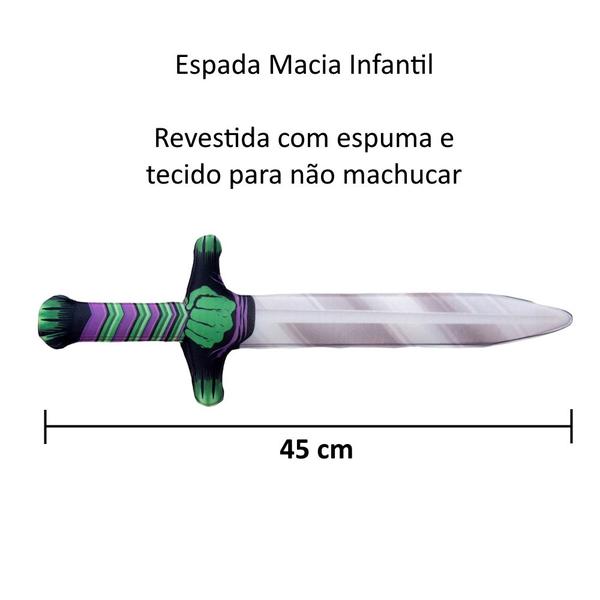 Imagem de Espada Huk Herói com Acabamento Macio Brinquedo Infantil