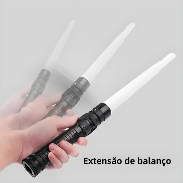 Imagem de Espada Laser Dupla Vermelha E Azul, Sabre De Luz Rave Transformando Brinquedo Cosplay Para Meninos,