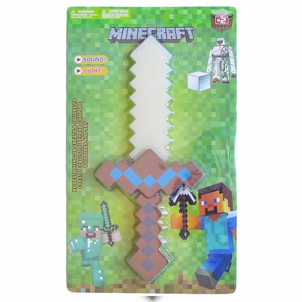 Imagem de Espada Minecraft De Ouro - 36Cm Com Som E Luz Led